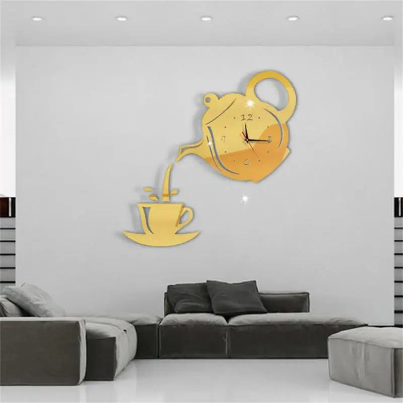 Tea Pot Wall Decorative Clock