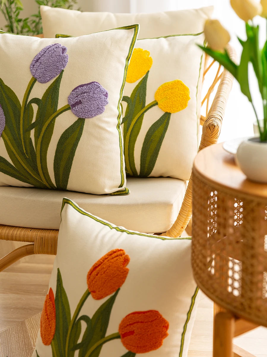 Pure Cotton Embroidery Pillow Covers