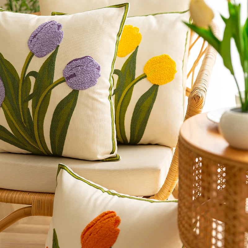 Pure Cotton Embroidery Pillow Covers